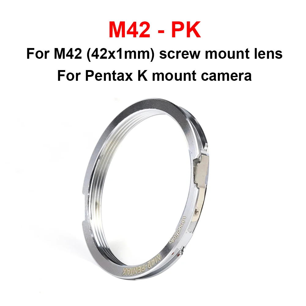 M42-Pentax PK Mount Adapter Ring with tool Silver For M42 (42x1mm) mount lens to Pentax K Mount Camera K3 K5 K7 K10D K100D etc.