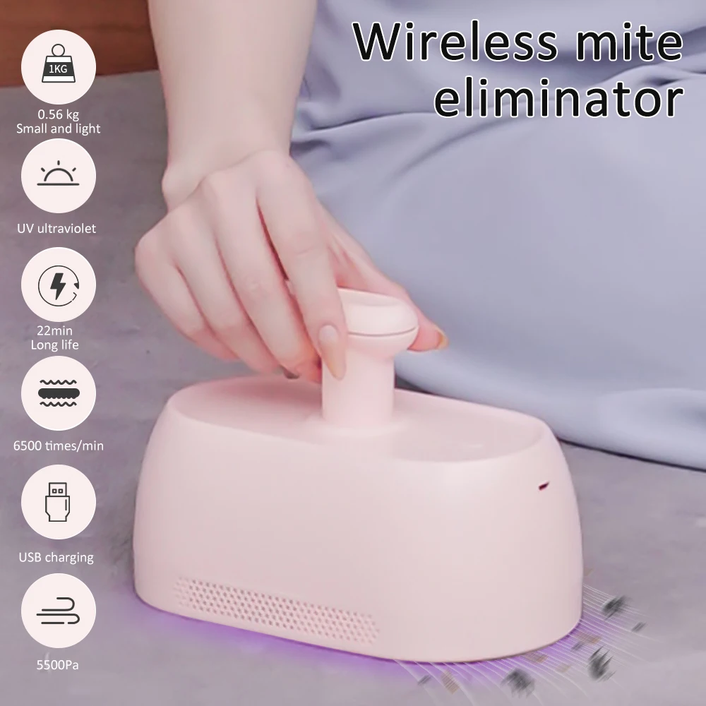 Инструмент для удаления клещей Ручной пылесос 5500 ПА Мощное всасывание уф