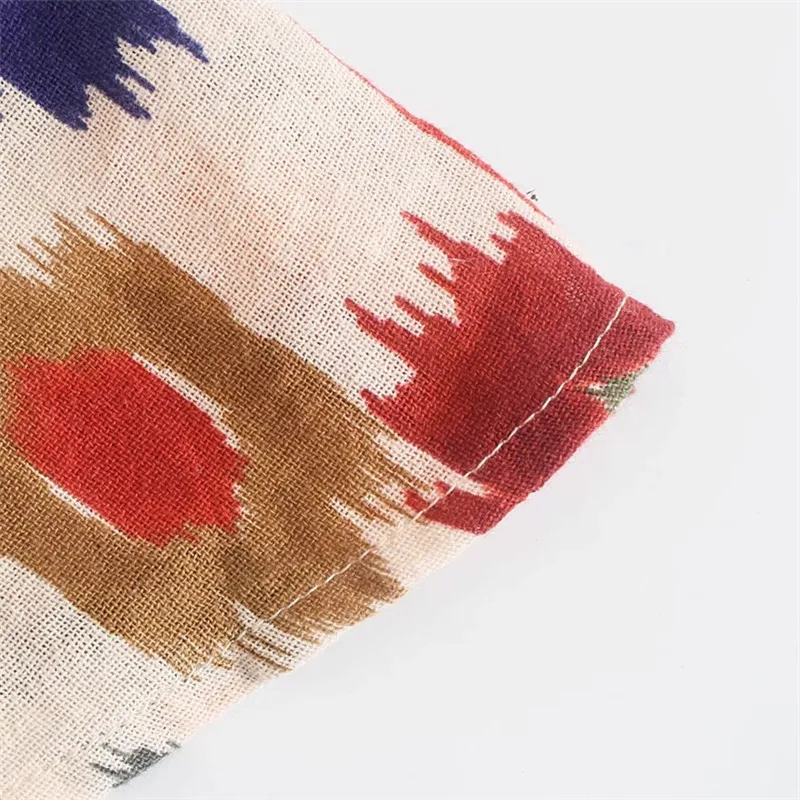 

NWOMN Za Women Wrap Dress 2021 Summer Vintage Print Short Dress Woman Fashion Ruched Side Tied Casual Dresses Mini Beach Dresses