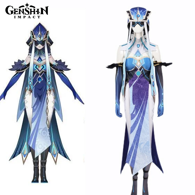 

Имитационный зеркальный костюм для женщин и мужчин Genshin, карнавальный костюм для Хэллоуина, имитация, косплей