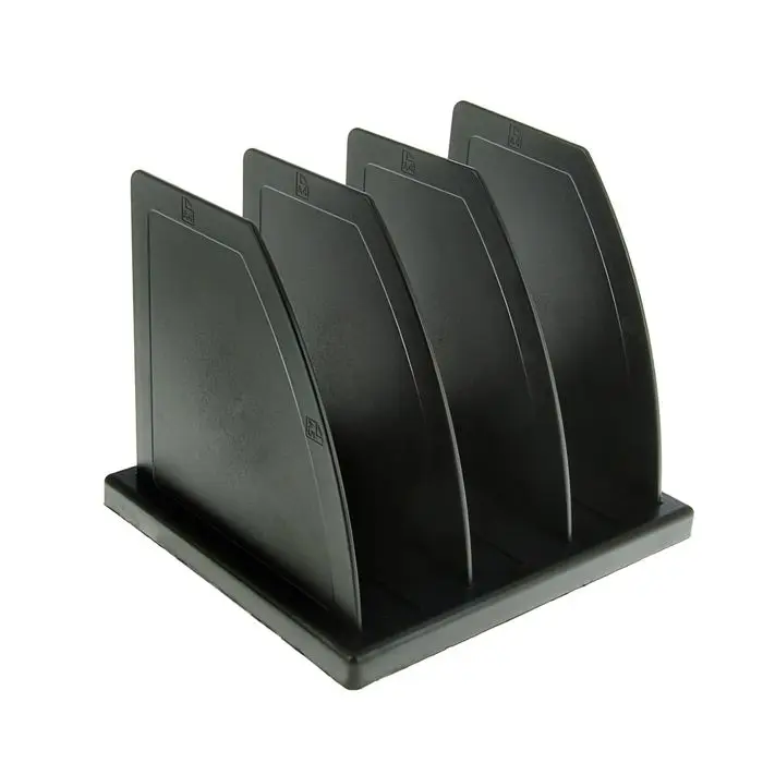 Подставка для журналов и бумаг (сортер) Стамм сборная 3 отделения черная |