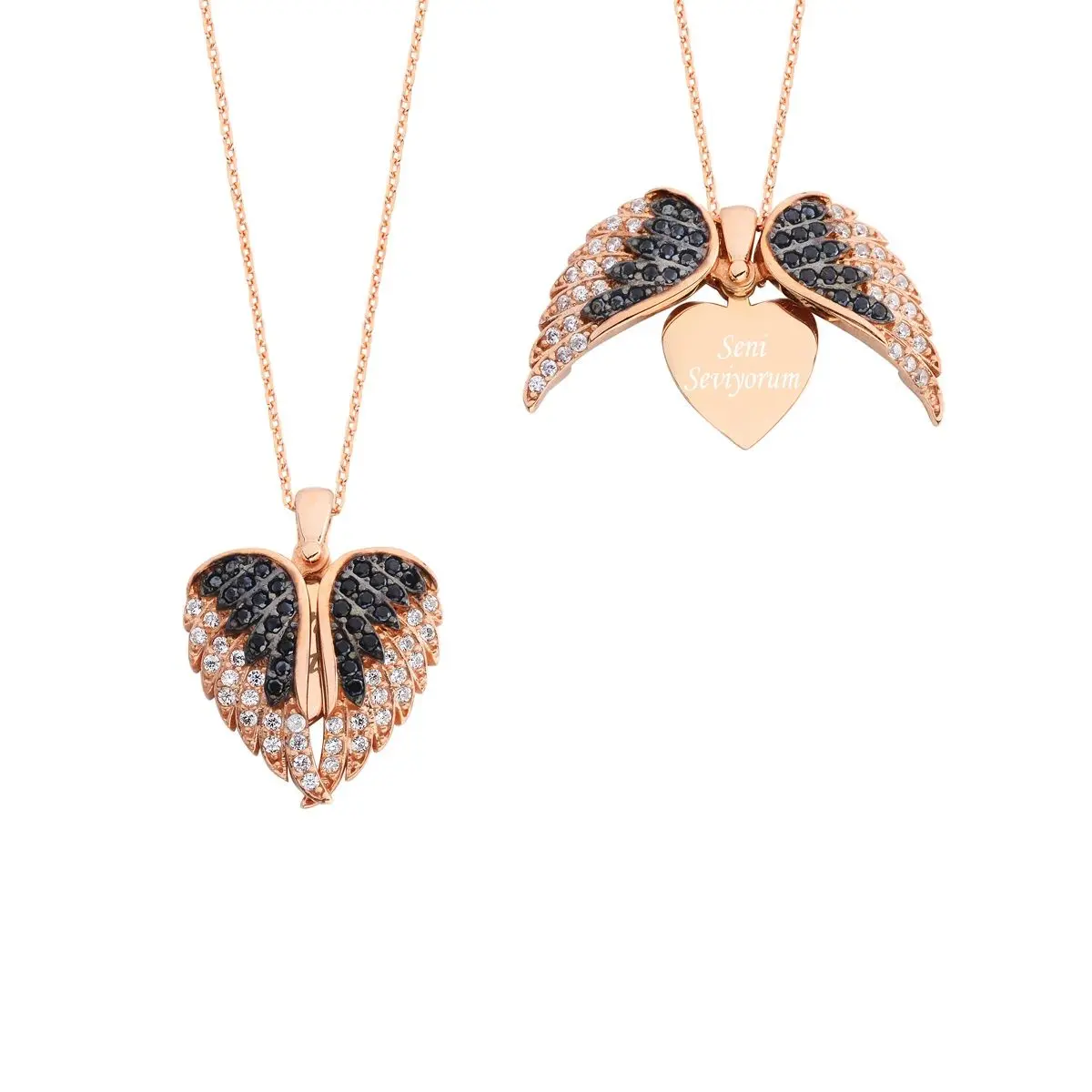 

New Fashion Jewellery, Silver Necklace with the Secret Name in the Heart, Women. Accessories #21154