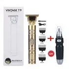 Электрическая машинка для стрижки волос, профессиональный триммер для носа и бороды, перезаряжаемая бритва