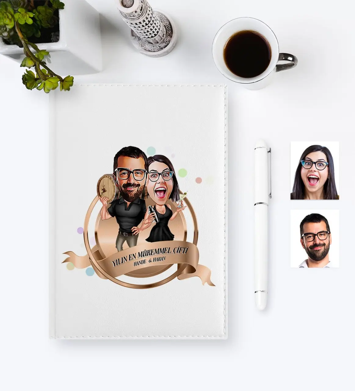 

Personalized The Perfect Pair Caricature of 2020 Organizer Pen set-15