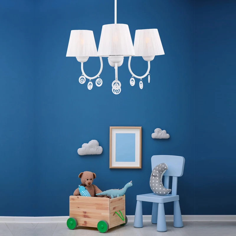 

Stylish Chandelier with White Hat 3 Piece Chandelier Ideal for Teen Room Bedroom Kids Room