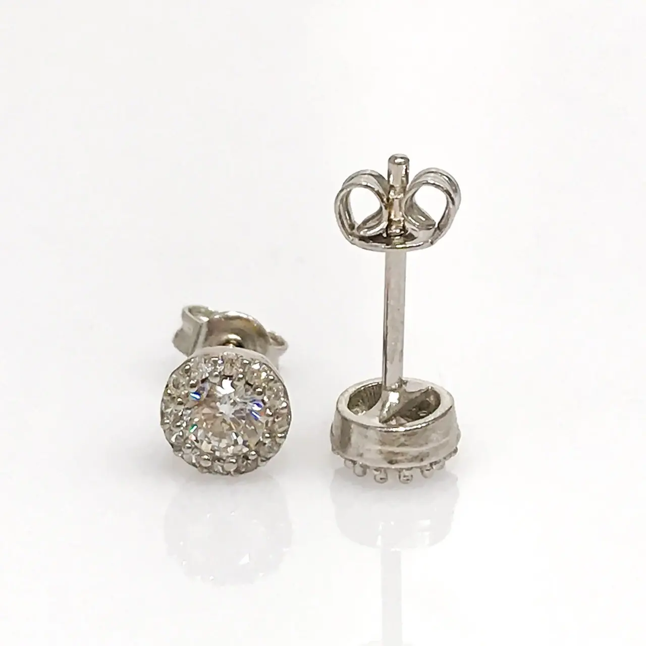Solitaire Diamond Montür Asorti Studded Silver Earrings | Украшения и аксессуары