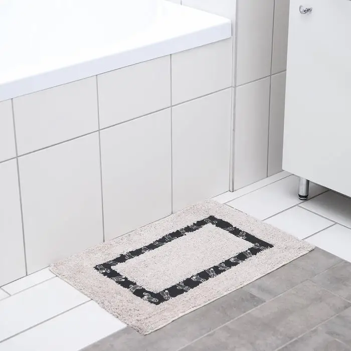 Коврик «Кактус», 40×60 см, 900 г/м2, 100% хлопок, цвет бежевый