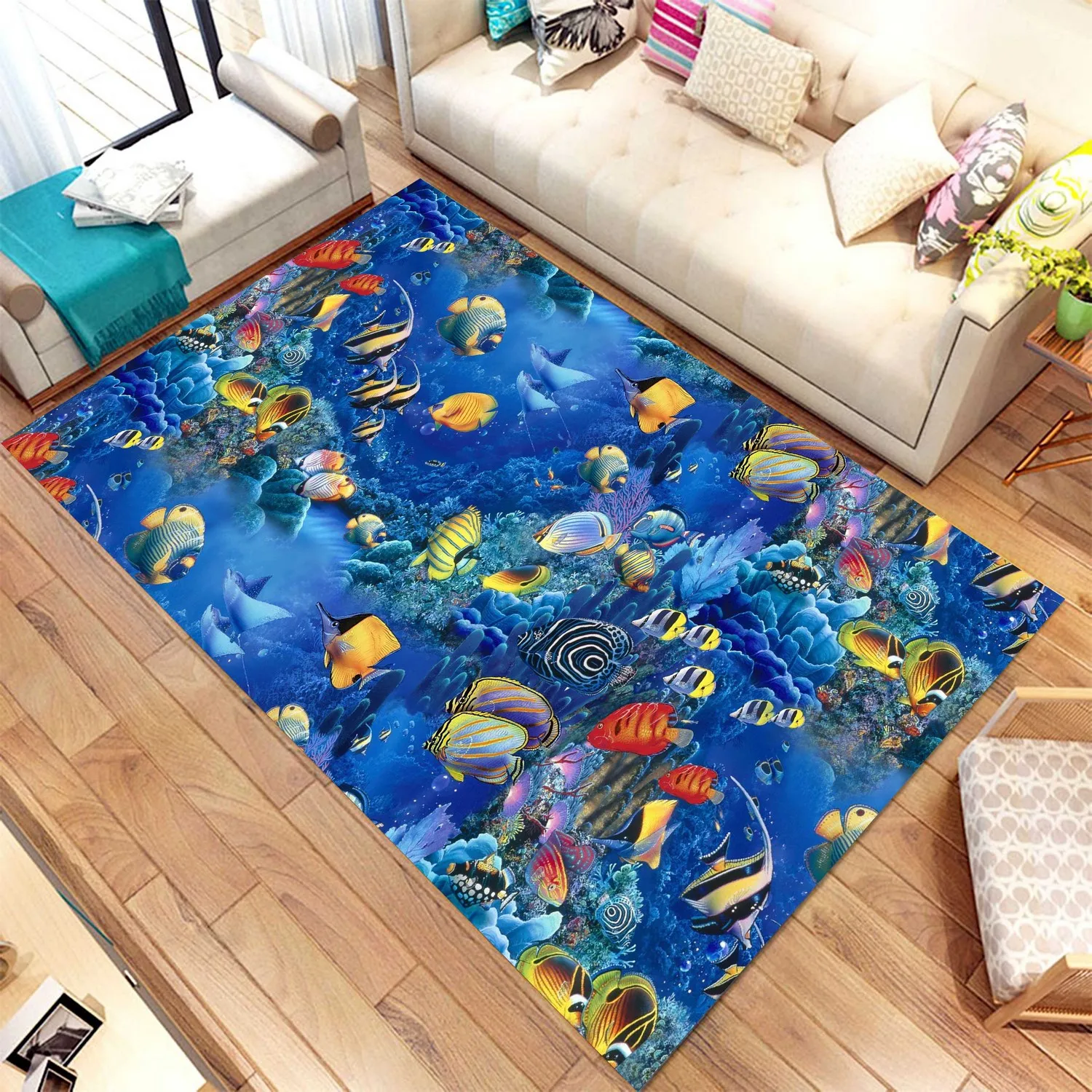 

Modern Rug, Area Rug, 3d Print Carpet, Non Slip Flor Carpet, Kids Room Rugs, Awesome Rugs, Aquarium7 Pattern Carpet,