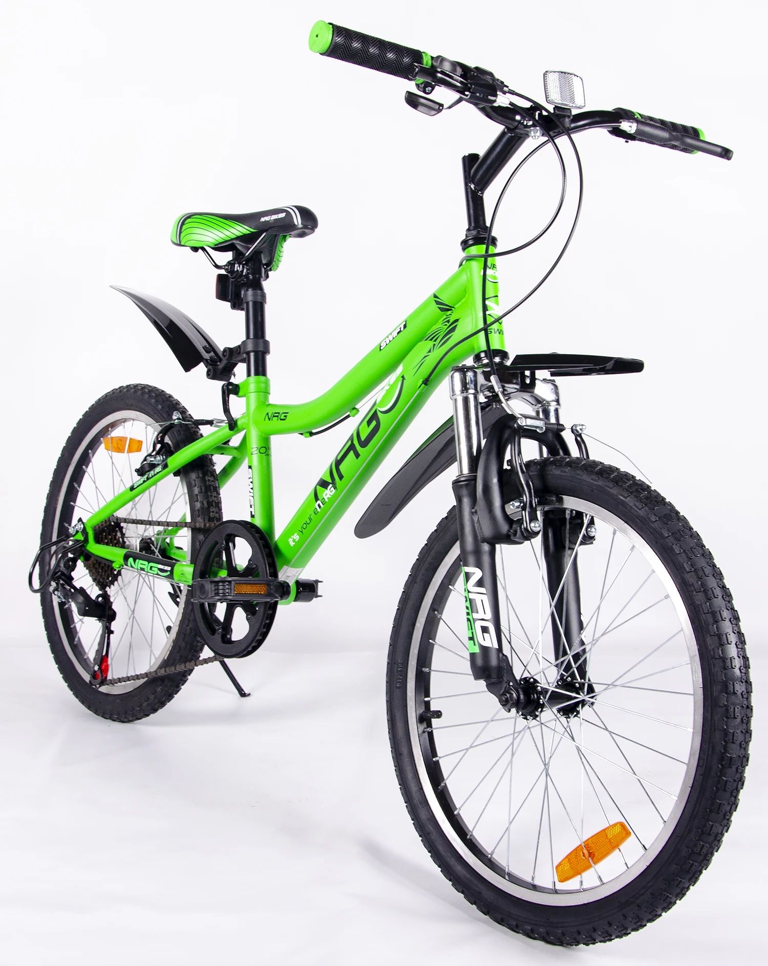 Подростковый велосипед NRG Bikes Swift 20&quot green-black-white |