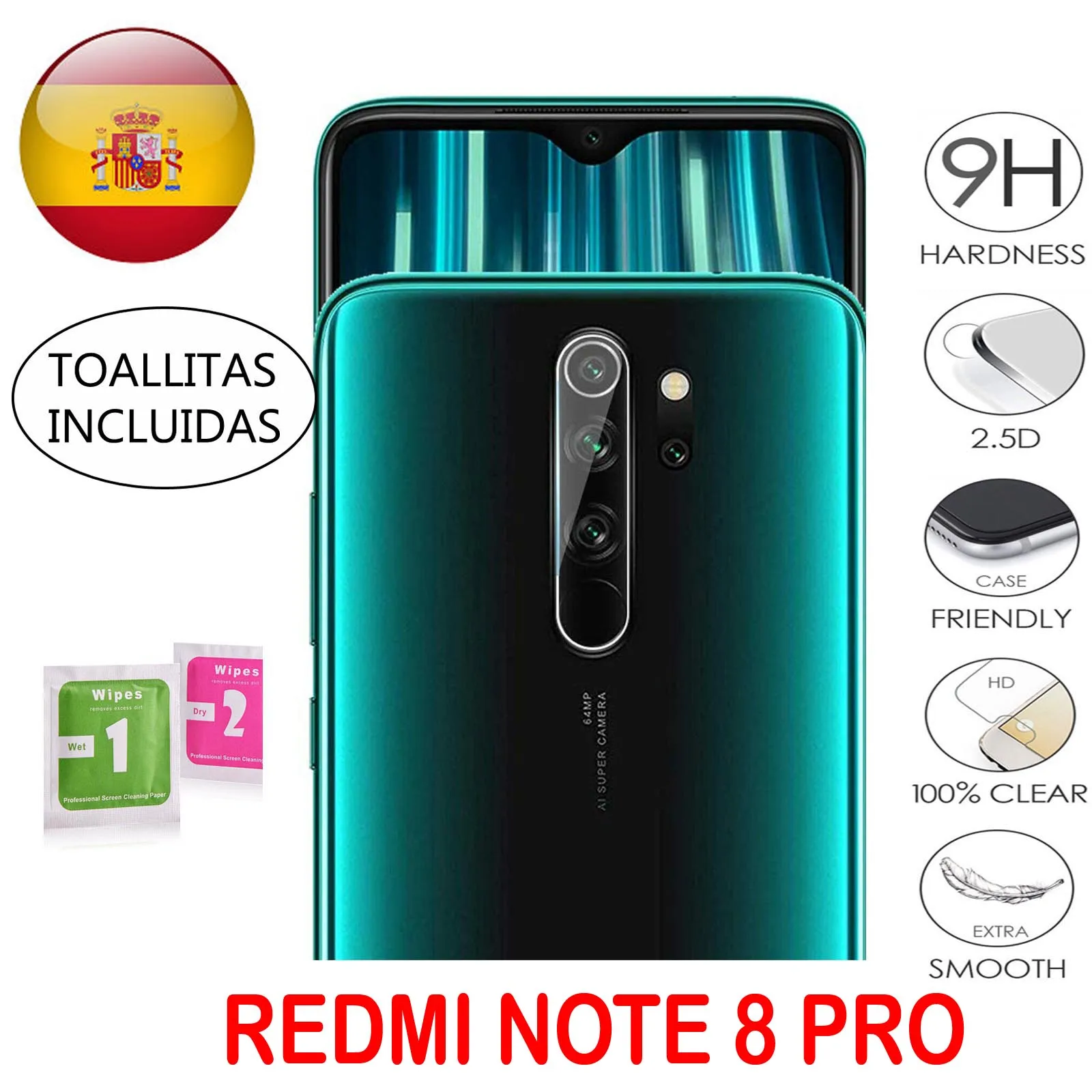 Закаленное защитное стекло для камеры Xiaomi Redmi Note 8 / Pro 9 9S | Мобильные телефоны и