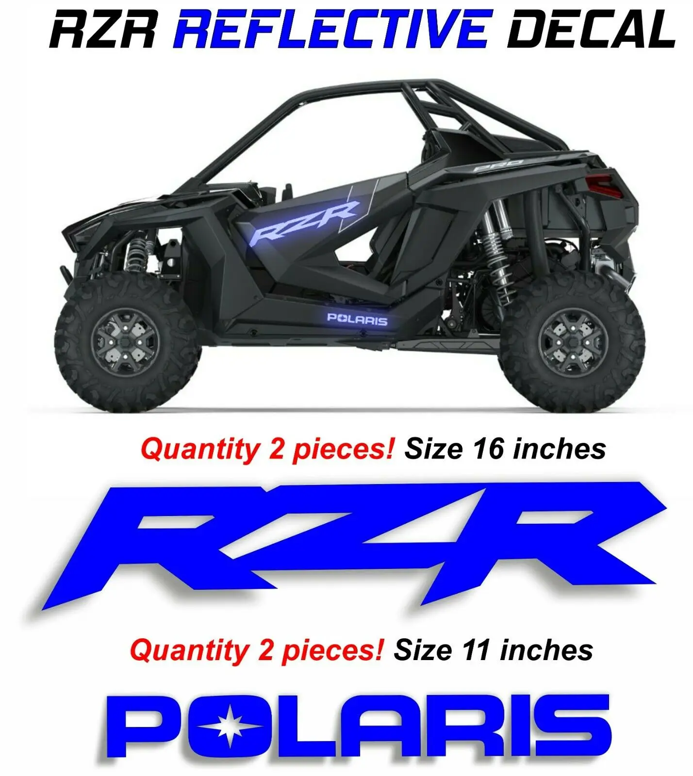 Наклейки POLARIS RZR светоотражающие яркие наклейки для багги защита кастомизация