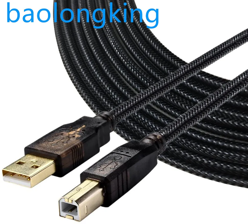 Кабель для принтера кабель сканера USB 2 0 A-Male-B-Male подходит HP Canon Lexmark Epson Dell Xerox Samsung и
