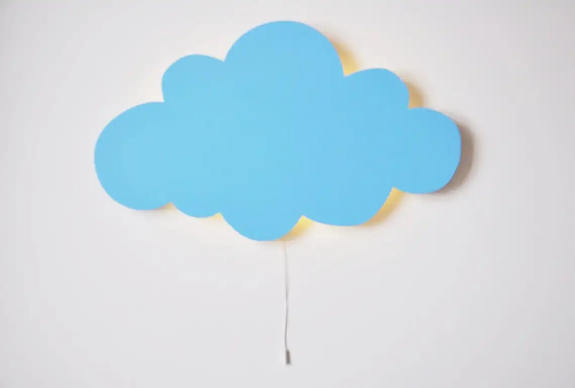 

Wood Cloud lighted Wall Decoration