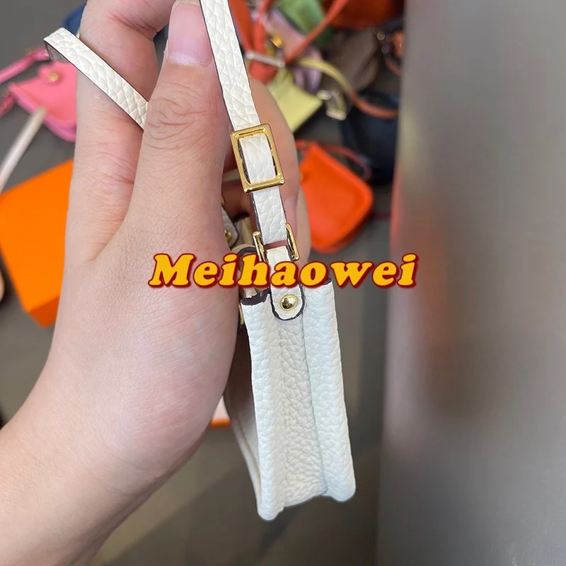 NEW First Togo Cow Leather Bag Pendant Cute Leather Mini Bag Ornaments Fashion Llipstick Bag Earphones Car Ornaments