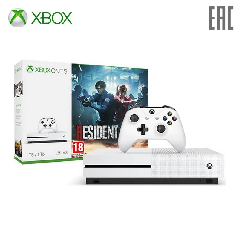 Игровая консоль Xbox One S 1 ТБ + RESIDENT EVIL 2|Игровые консоли| |