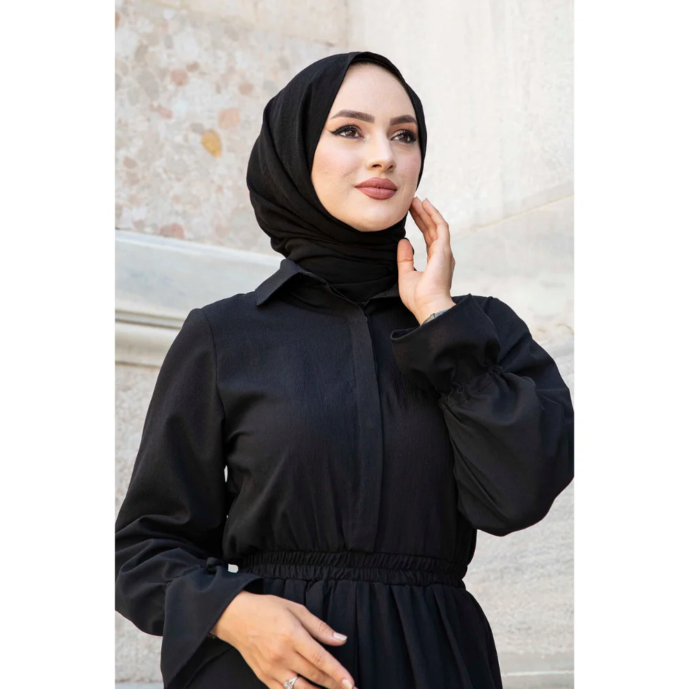 Buttoned Overalls -muslim dress women abaya kaftan modest dress abayas for women abaya turkey turkish dresses abayas for women d