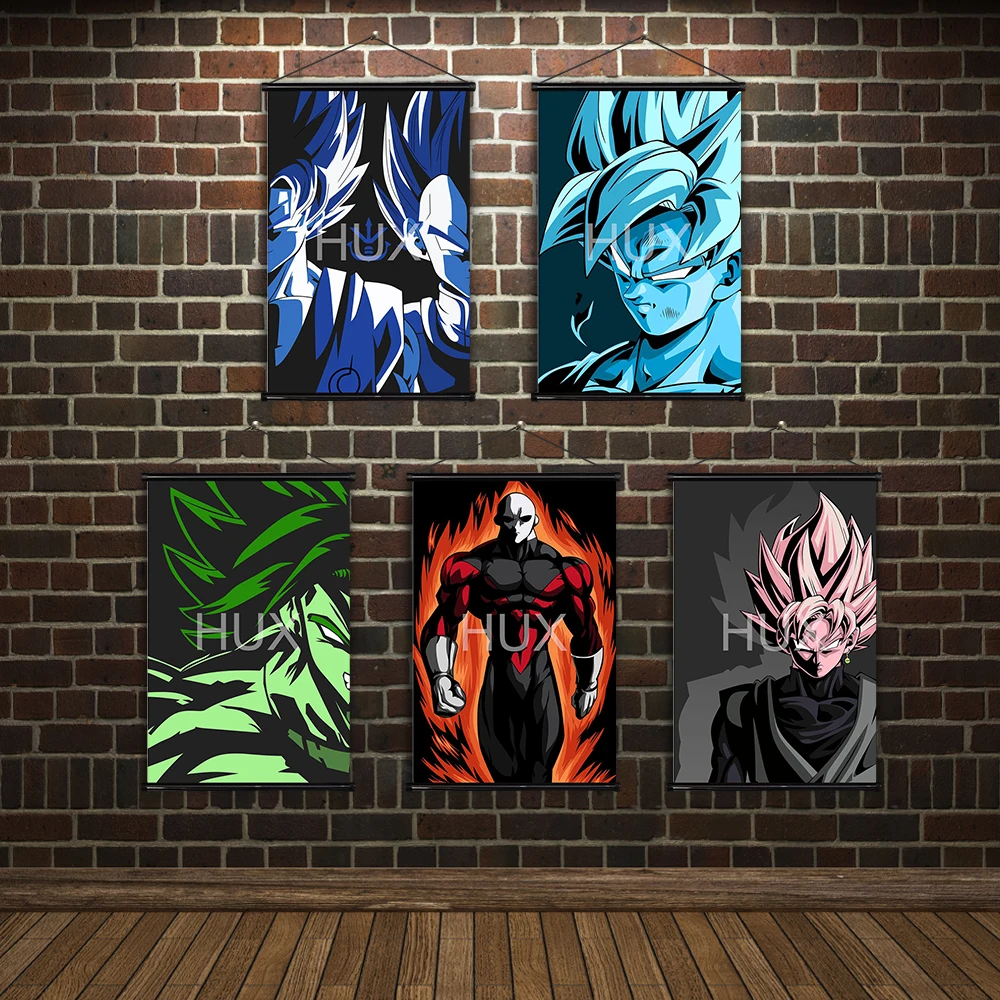 

Dragon Ball Z Bandai Anime Figure Home Decoraction For Living Room Wall Decor Creative Posters Scroll Pictures Prints Mural Gift