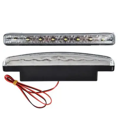ДНЕВНЫЕ ХОДОВЫЕ ОГНИ NEW GALAXY LED 8ШТ. ПЛАСТ. КОРП. 158ММ 12V БЕЛЫЙ 2ШТ.|Лампы для