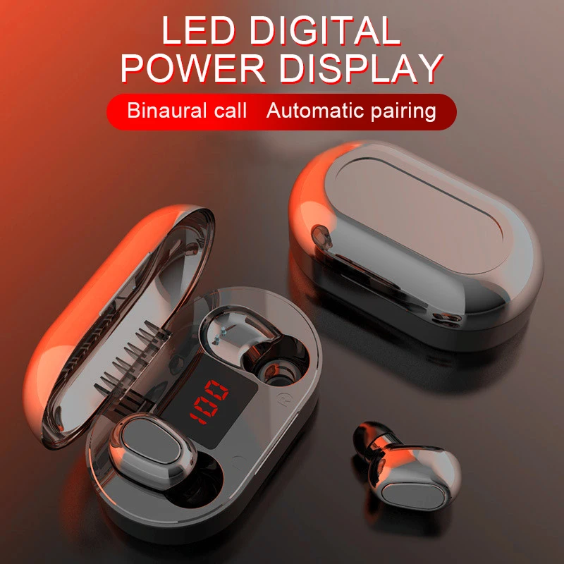 Bluetooth-наушники TWS водонепроницаемые с микрофоном и цифровым дисплеем |