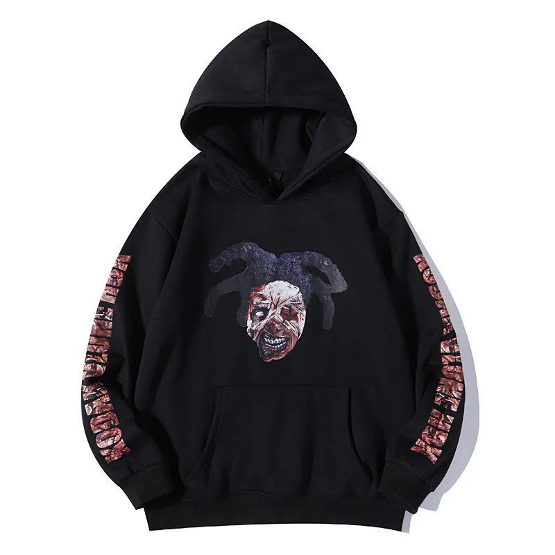 

Spring Unisex Hip Pop Street Casual Loose Plush Cotton Joker Printing Youth Women And Mens Pullover Hoodie