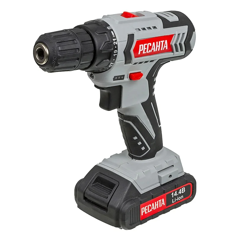 Дрель-шуруповерт аккумуляторная ДА-14-2ЛК Ресанта | Инструменты