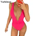 Женский слитный купальник с высокой талией, 7 цветов, монокини, V1309