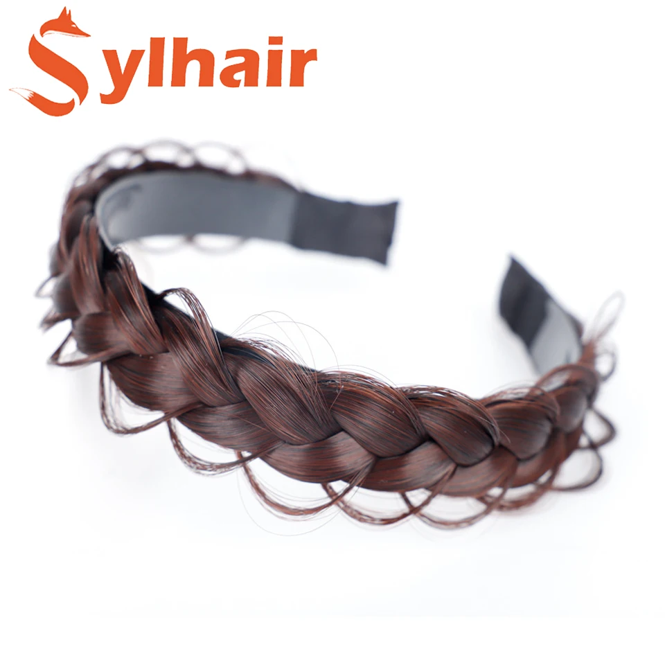 

2022 New Braided Wig Headband for Women's Hand-woven Braids Non-slip Headwear Fishbone Braid Headband Hairpin Head Accessories
