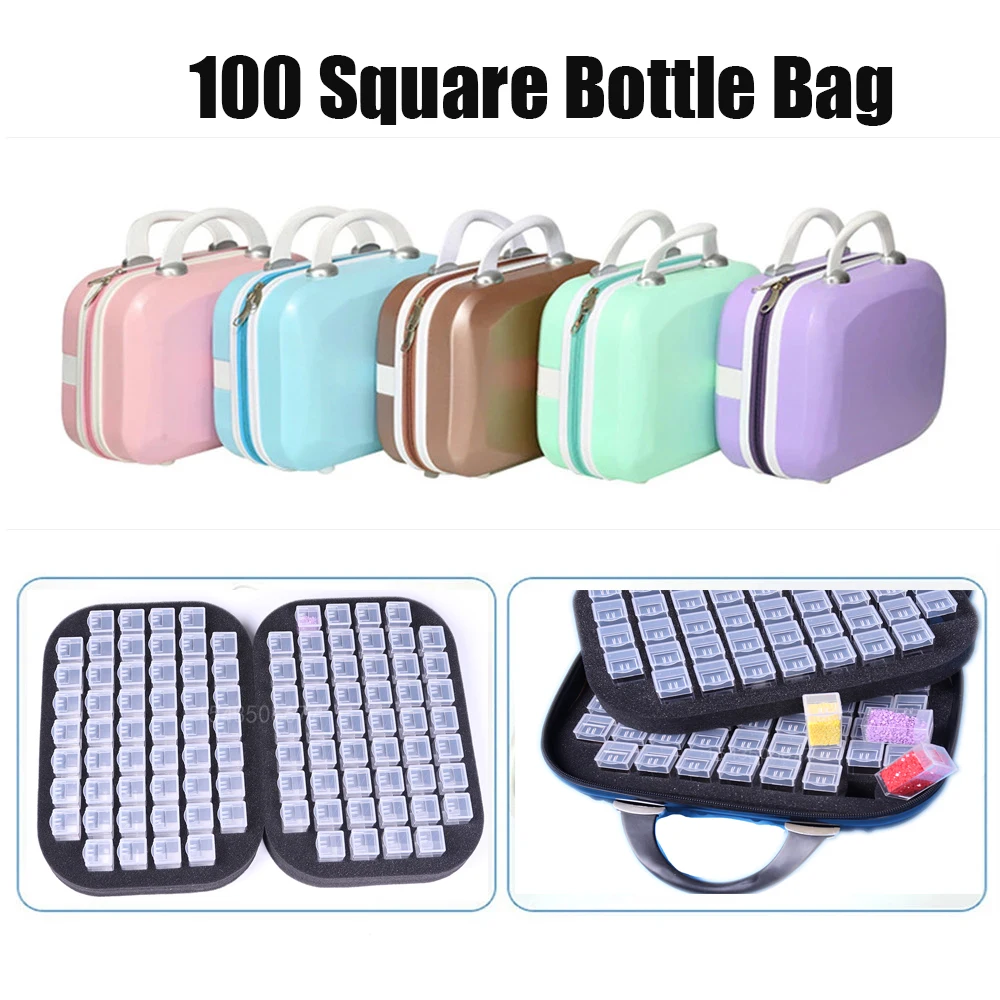 

2022 100 бутылок алмазная живопись ручная сумка инструменты алмазная живопись аксессуары для переноски Чехол Контейнер Алмазная мозаика коро...