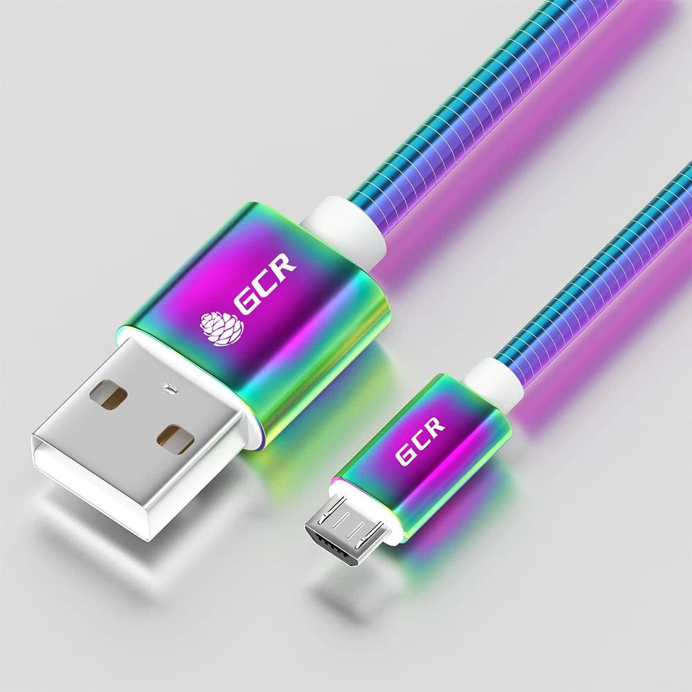 GCR Быстрая зарядка Micro USB fast charge 1 м GRADIENT кабель для зарядки телефона Xiaomi Samsung Android AL