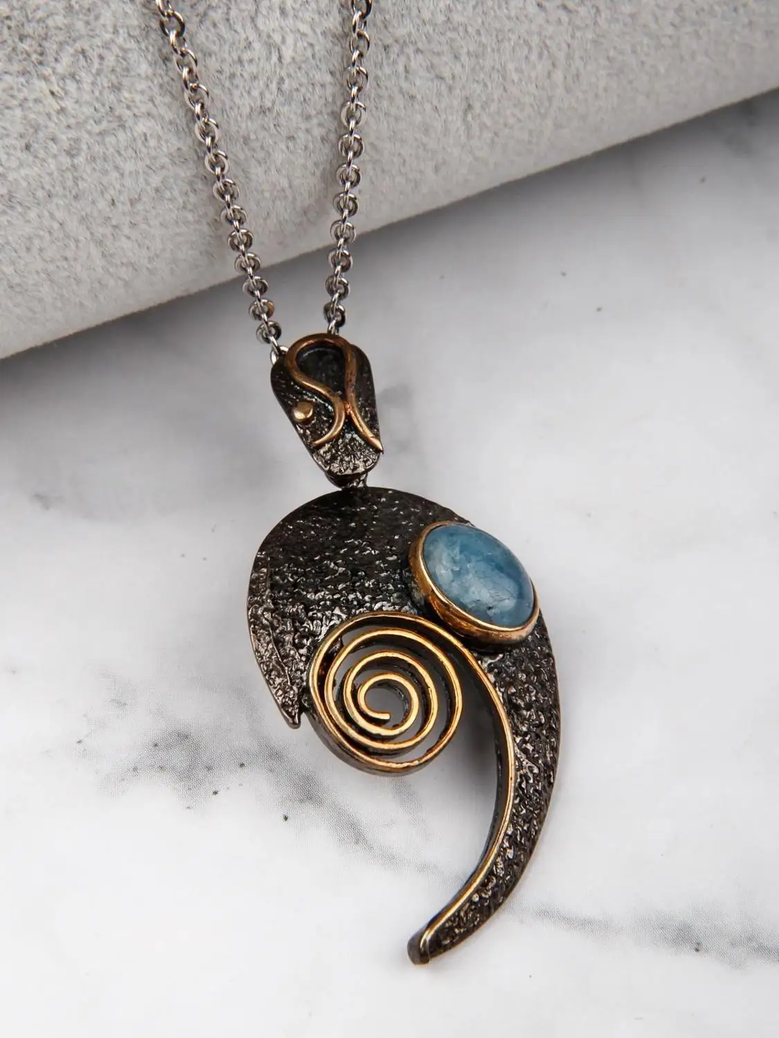 

Aquamarine 925 Sterling Silver Necklace