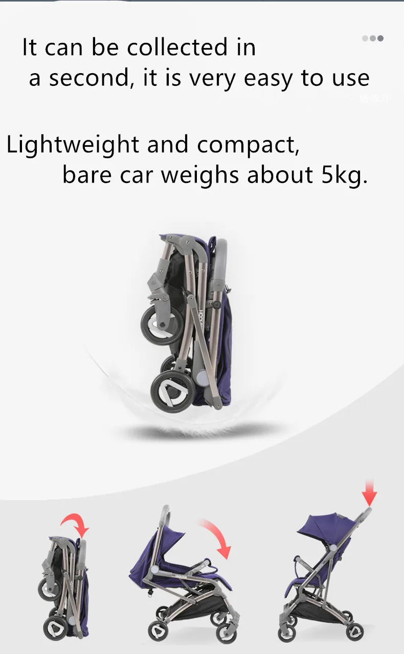 Всесезонная портативная складная детская коляска легкий зонтик дорожная