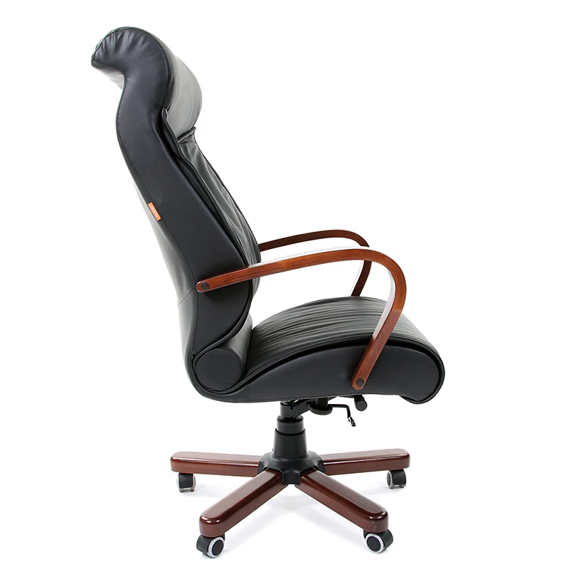 Кресло руководителя Chairman 420 WD в деревянном исполнении и натуральной коже для дома