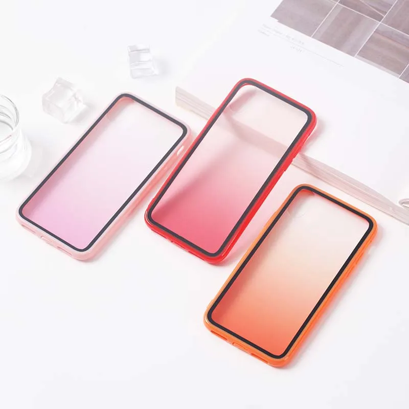 Набор с градиентом для IPhone 8Plus пивной чехол iPhone11Promax акриловый все в одном