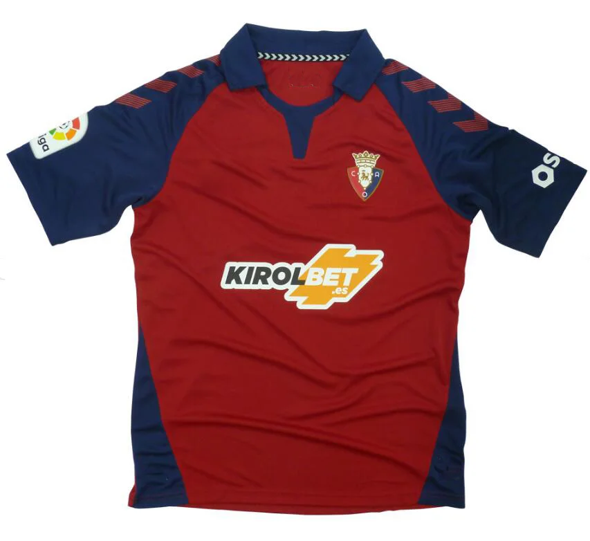 Мужские футболки для бега Osasuna Camiseta de futbol 19/20 высокое качество Maillot de foot Futbol Camisa