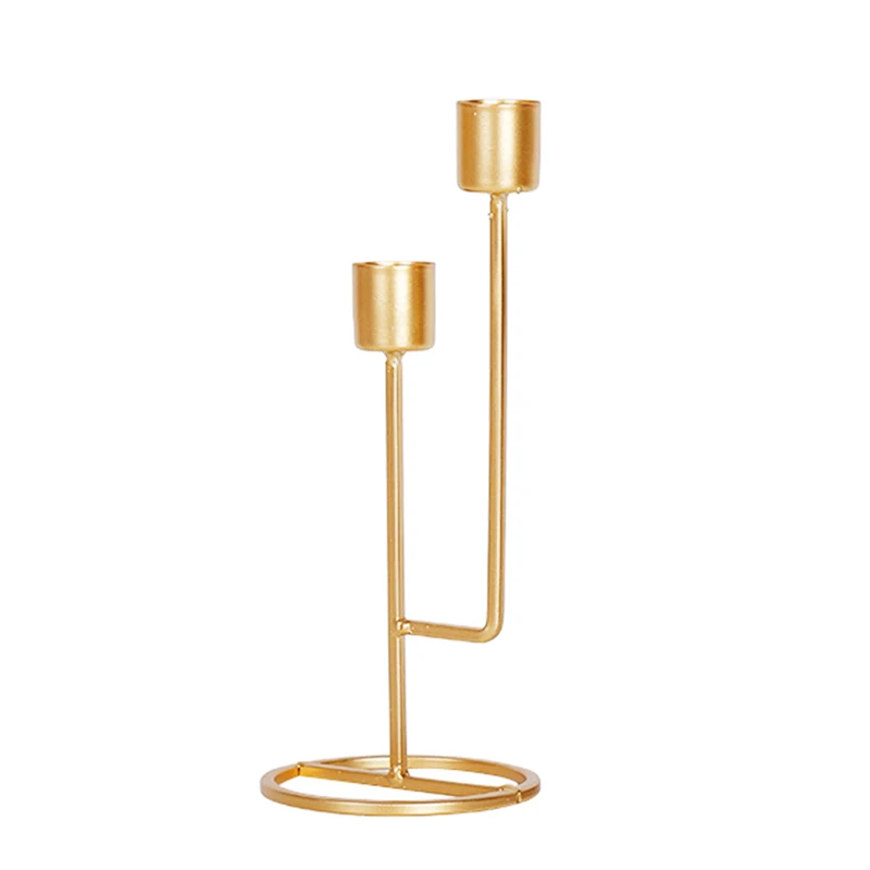 Металлические подсвечники с двумя слотами Модный свадебный подсвечник