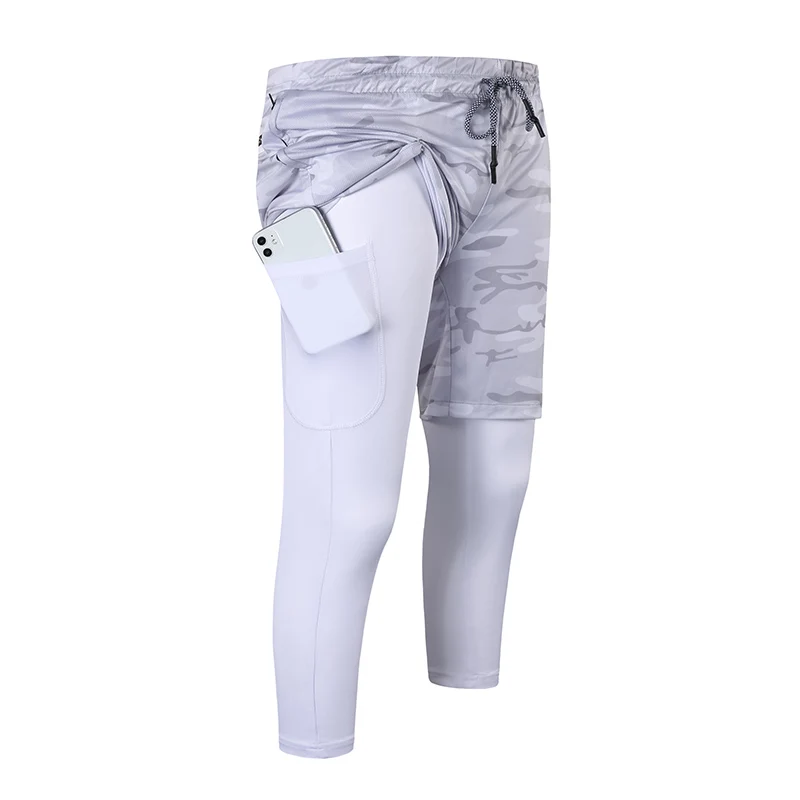 

Running Shorts Men's 2 in 1 Security Pocket Shorts Men Leisure Shorts Hips Hiden Zipper Pockets Built-in Pockets 19DK137