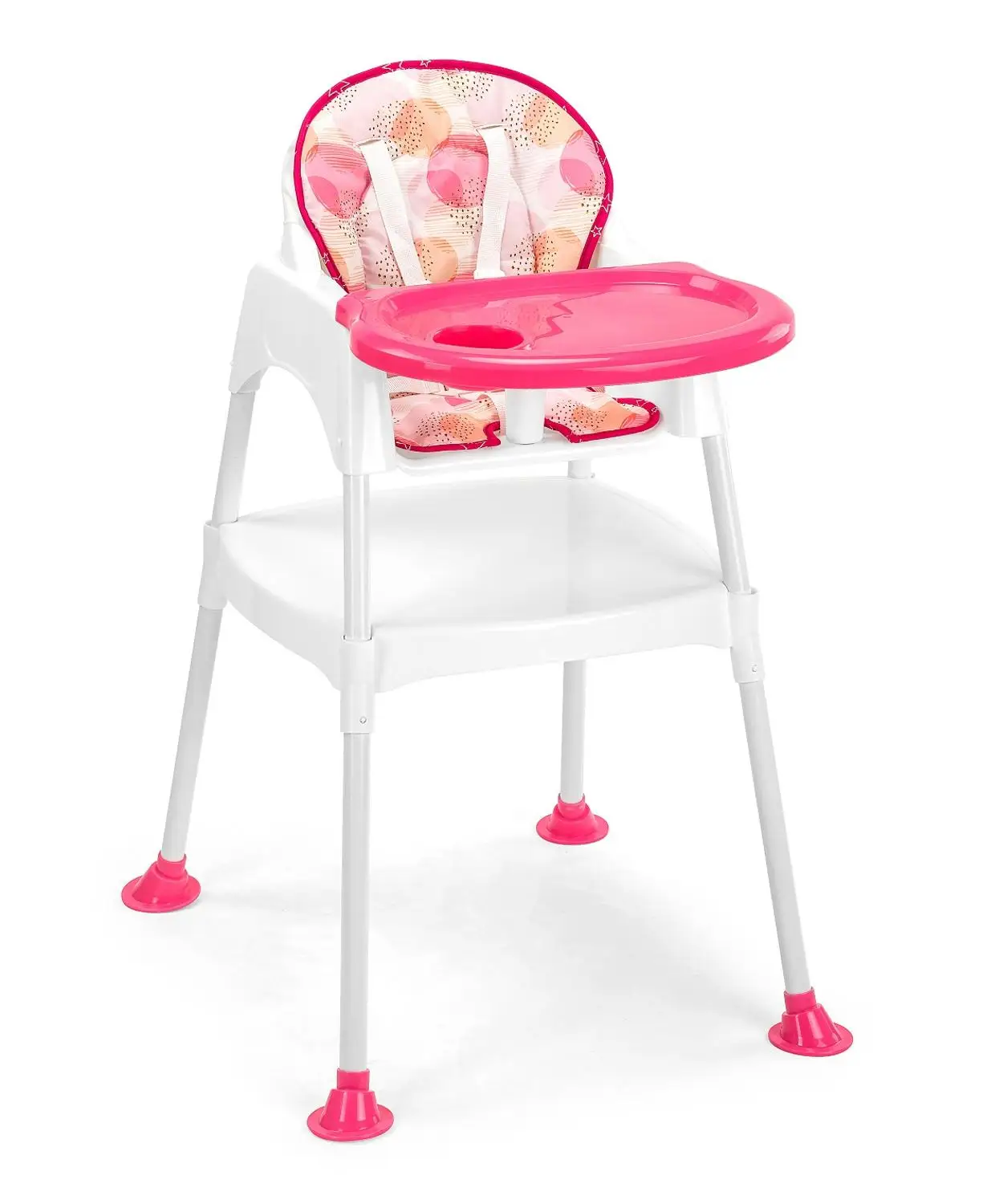 

Tinycare Deluxe 3 in 1 Modern Multifunctional Baby High Chair Feeding seat Harness Play Table Study Desk with colorful padded