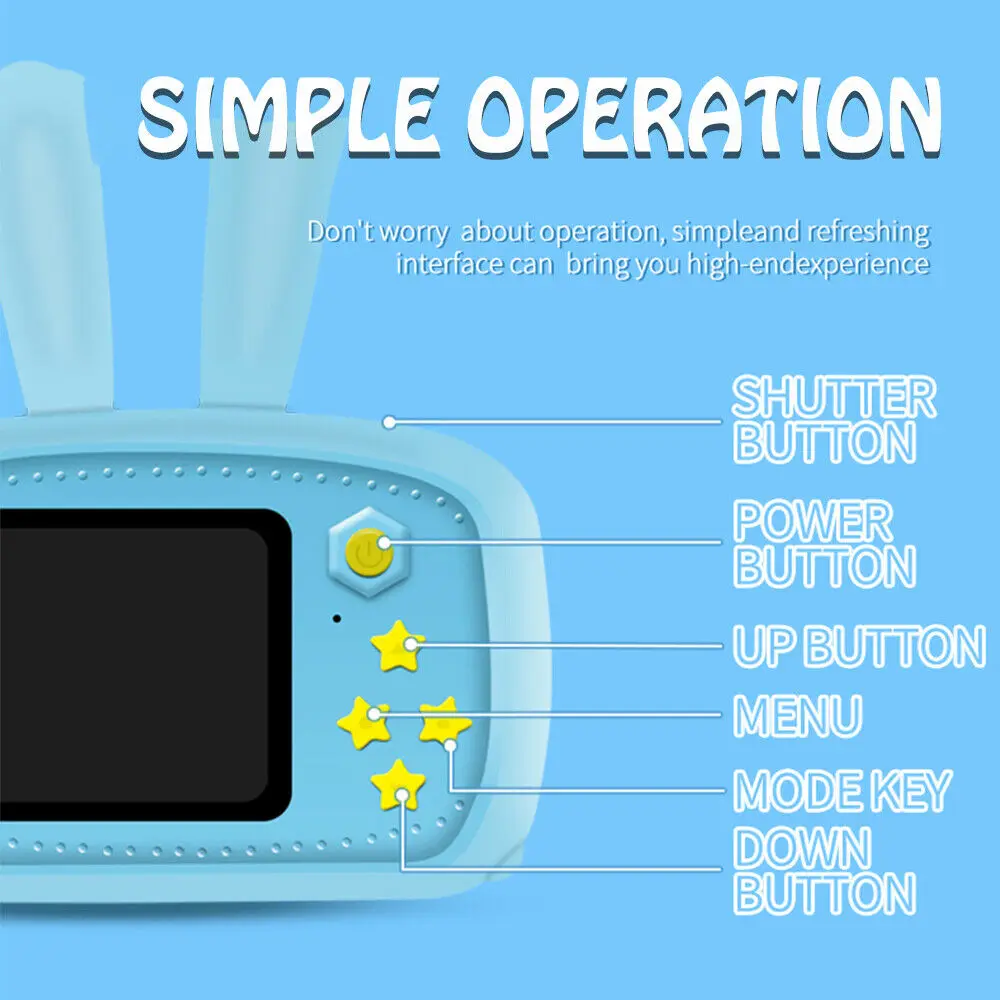 Детская мини-камера для фотосъемки, детская камера 1080 P, цифровая проекционная видеокамера для обучения