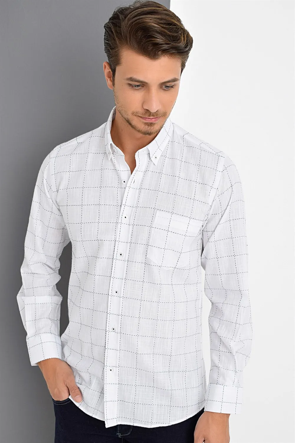 G633 DEWBERRY рубашка-Белый | Мужская одежда