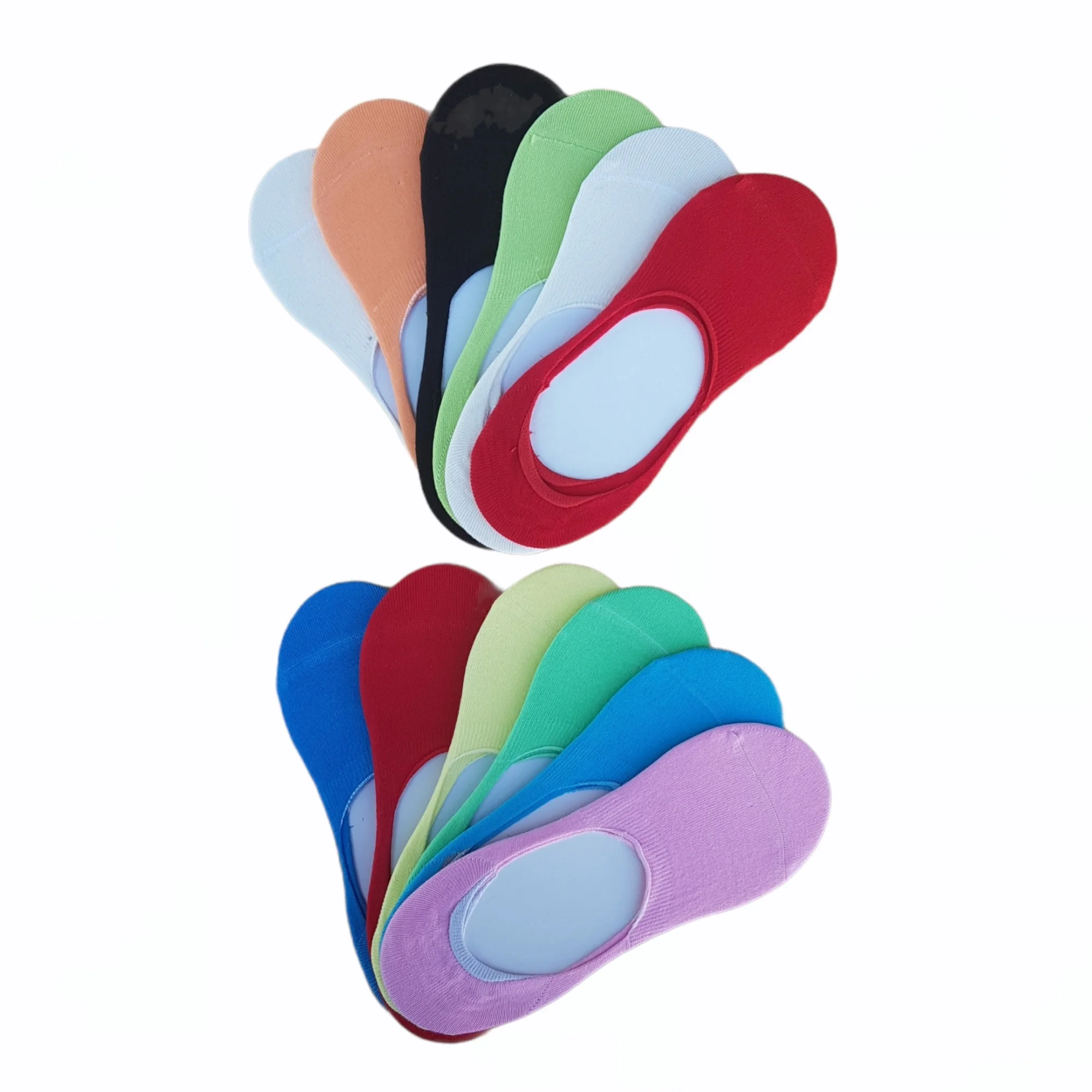 MadeM Women Cotton Boat Socks Seamless Anti-Allergic Silicone Heel Women's Stockings