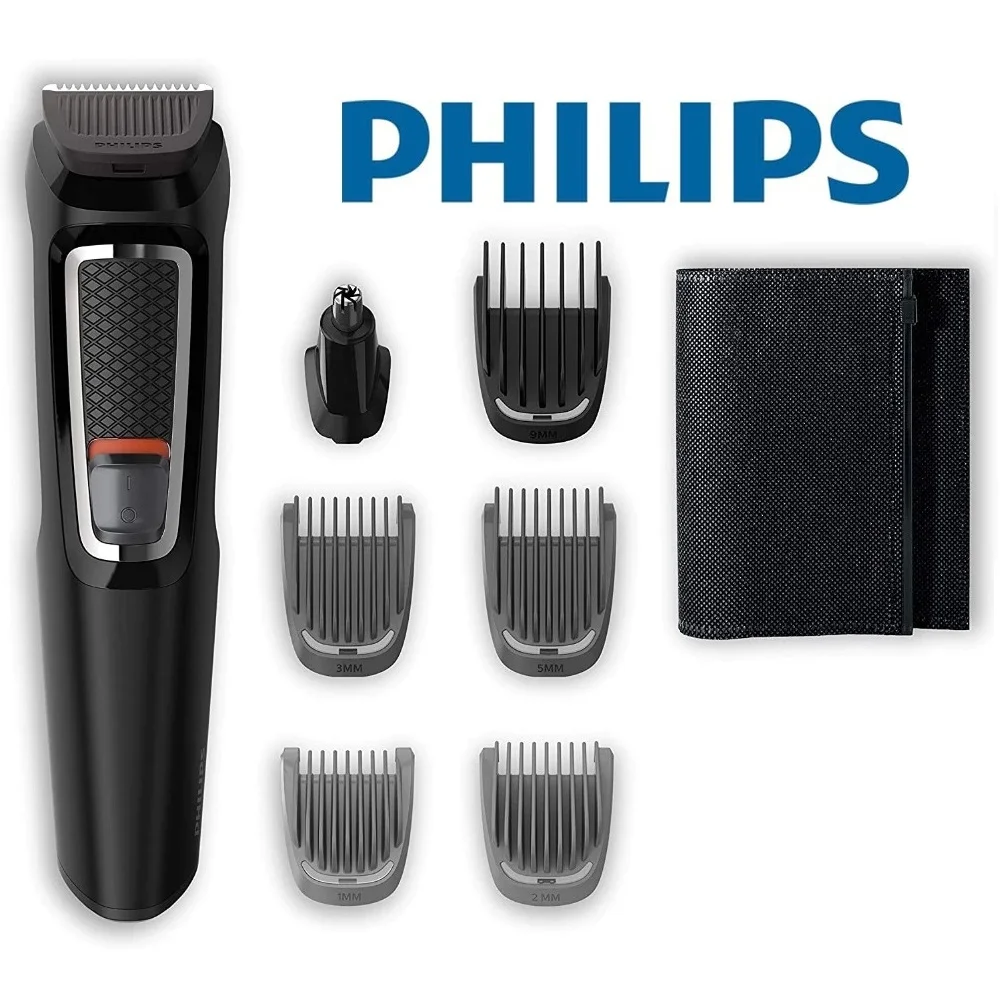 Аккумуляторная электробритва и машинка для стрижки волос Philips MG3720 7 в 1, триммер для бороды, беспроводная моющаяся Водонепроницаемая бритва для мужчин