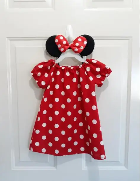 

Red Minnie Mouse dress headband with ears and bow Child Red Polka Dots Minnie Mouse Dress Polka Dot Minnie Inspire costume