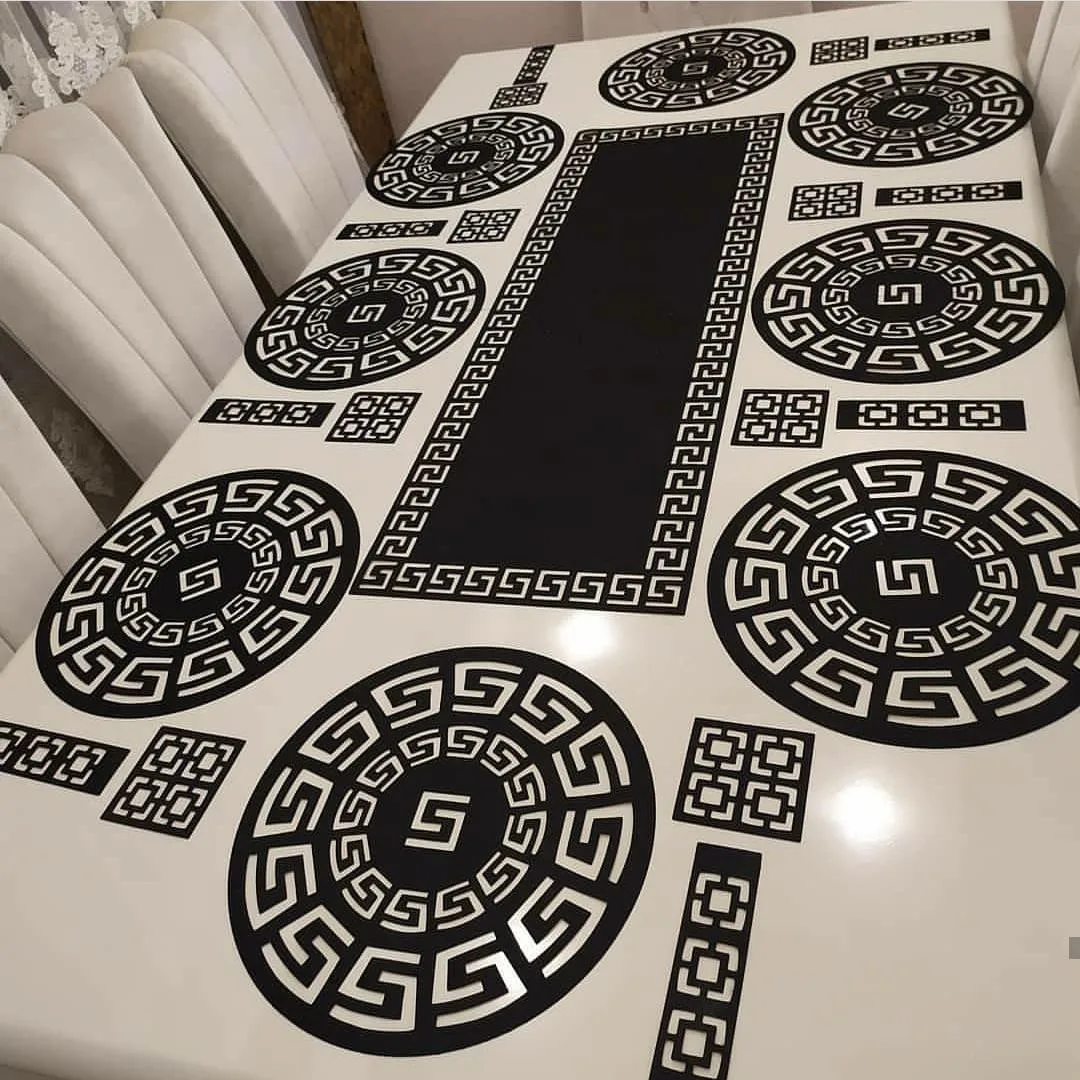 luxury table runner set 68 persons gold silver table runners modern home tablecloth tableware dining decor wedding table decor free global shipping
