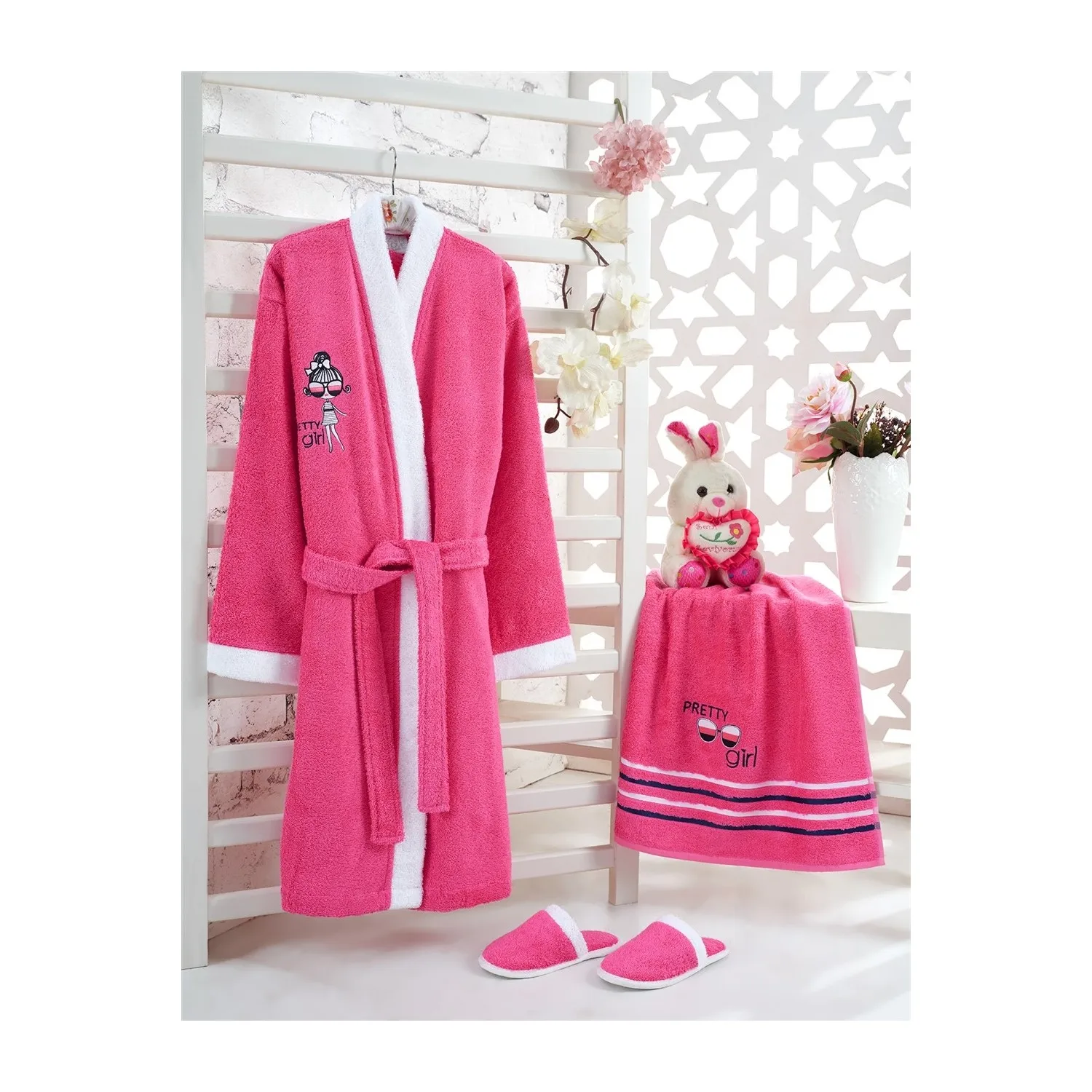 

Bamboo 13-14 Years Old Child Bathrobe - Pretty Girl