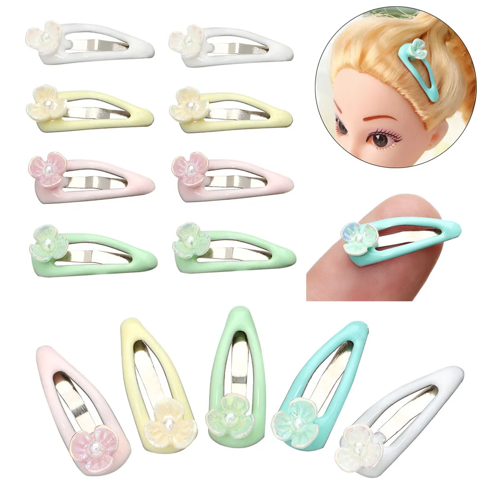 5 шт. миниатюрный металлический зажим для куклы милый цветок детская заколка