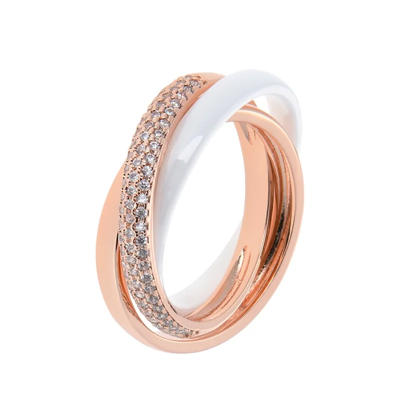 HUADIE женский набор бижутерии из керамики с цирконами. Необычные тройные серьги и