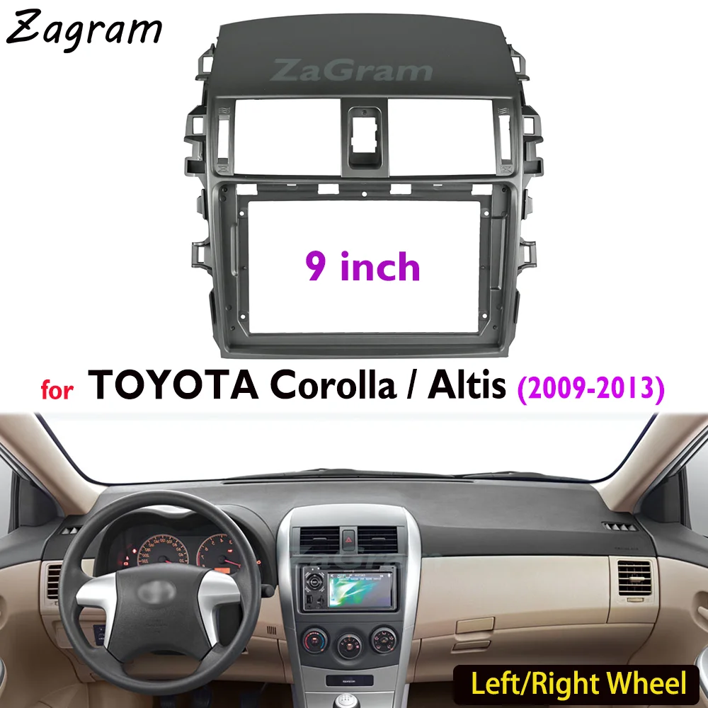 9 дюймов 2 Din Автомобильный видео панель с воздуховыпускное отверстие для