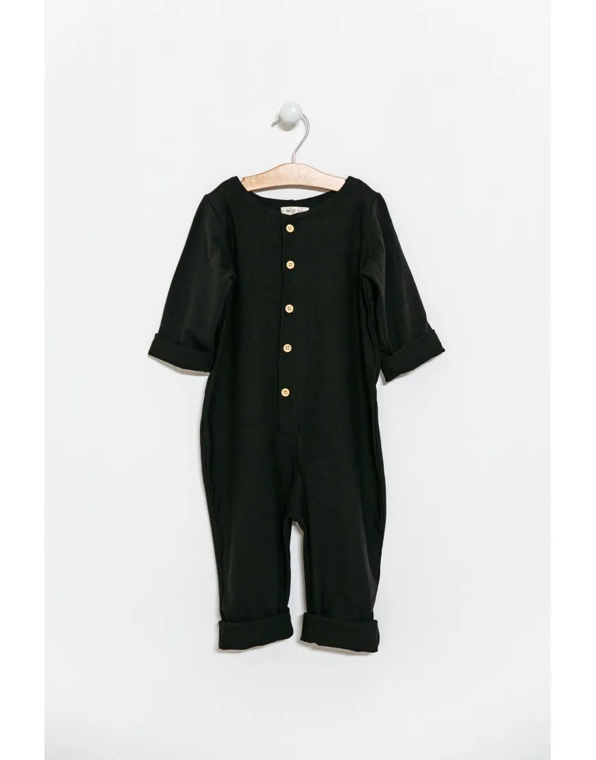 

Black Combed Cepsiz Long-Sleeve Jumpsuit