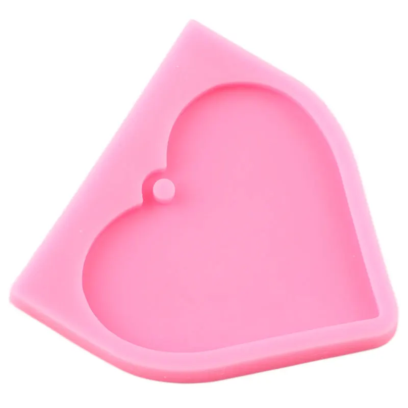 Блестящий глянцевый ручной силиконовая форма-сердце эпоксидный полимерный