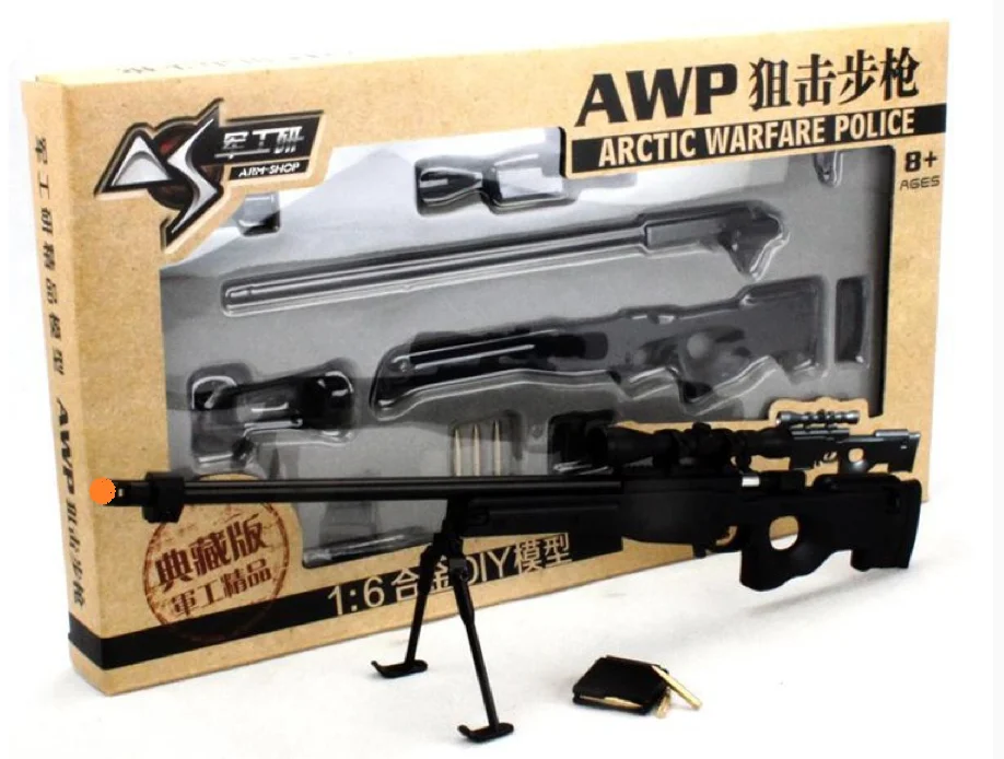 Miniature AWP L96 scale 1:4 sniper toy gun PUBG CHILDREN Black color | Игрушки и хобби